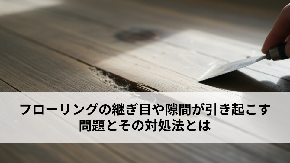 フローリングの継ぎ目や隙間が引き起こす問題とその対処法とは