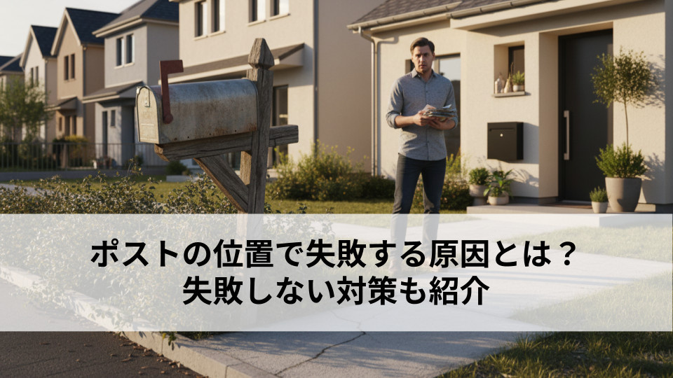 ポストの位置で失敗する原因とは？失敗しない対策も紹介