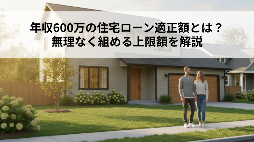 年収600万の住宅ローン適正額とは？無理なく組める上限額を解説