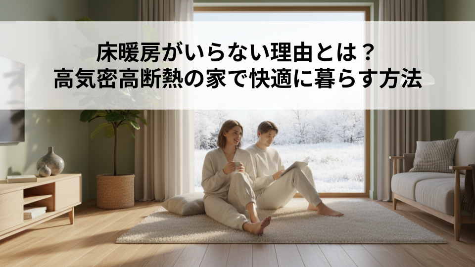 床暖房がいらない理由とは？高気密高断熱の家で快適に暮らす方法