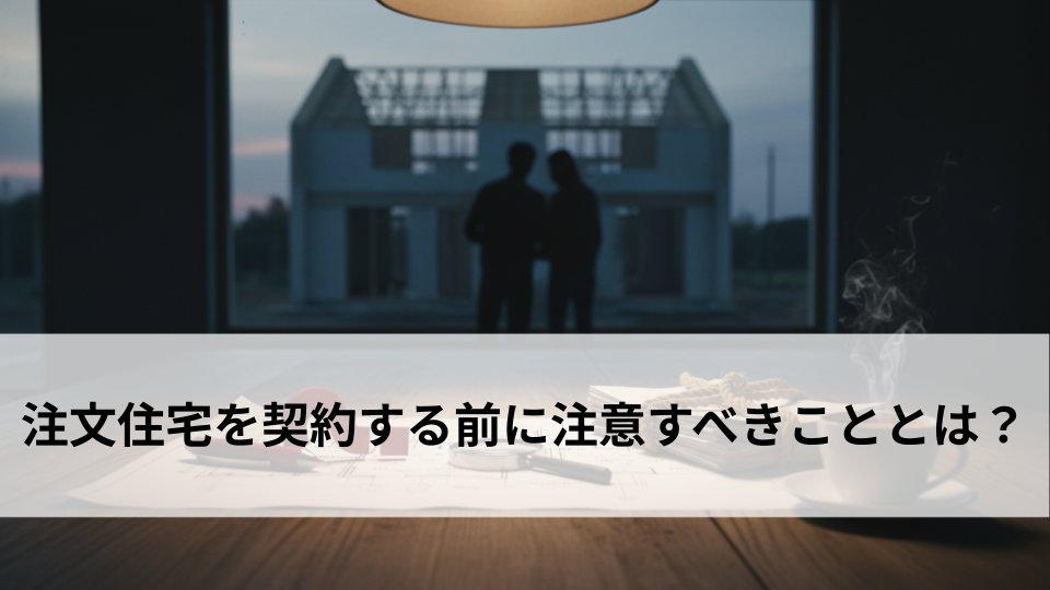 注文住宅を契約する前に注意すべきこととは？